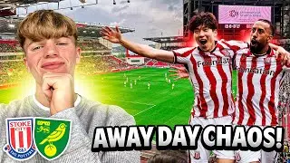 CRAZY ATMOSPHERE as STOKE CITY ruin NORWICH CITY&rsquo;S AWAY PARTY! Stoke City vs Norwich City