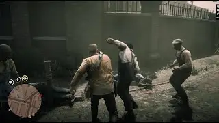 Arthur Morgan Massive Saint Denis Street Fight - Red Dead Redemption 2