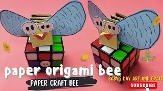 bee paper toys /paper bee /How to make a paper bee /babys day art and craft