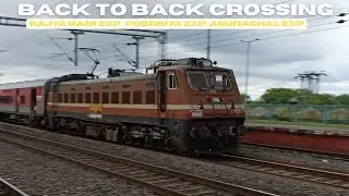 Back To Back  3 Train Crossings #sahibpurkamal | #15509 #15279 #22411 | #trainvideos #indianrailways
