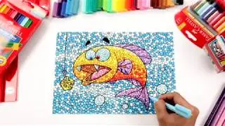 Mosaic Technique using Faber-Castell Connector Pens
