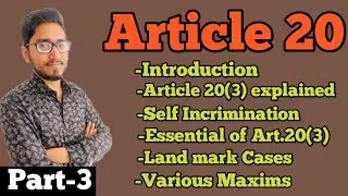 Article 20(3),Right against self incrimination, #law_with_twins,#vlogwithtwins,self_incrimination