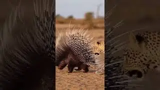 Leopard vs Porcupine: Attack or Back Off? Who Wins This Wild Battle #wildlife #nature #animals