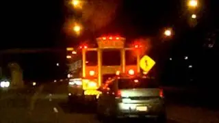 School Bus Towing a Car 3:40 am
