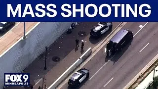 Aerials: Mass shooting in Minneapolis [RAW]