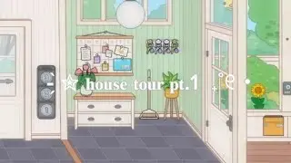 toca blossom house tour part 1 (first floor) 🌸🫧 