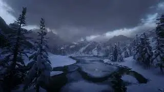 Frozen River Storm | Heavy Rain, Thunder & Lightning for Deep Sleep