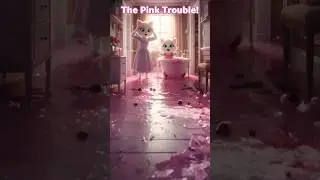 The Pink Trouble! When a Cute Cat Turns the Whole House Pink 🩷 | Cats Adventures #meow