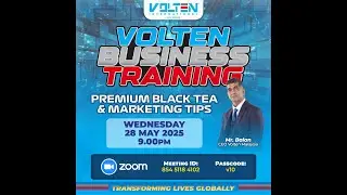 MODERATOR ZOOM MEETING VOLTEN BUSINESS TRAINING - PREMIUM BLACK TEA DAN MARKETING TIPS