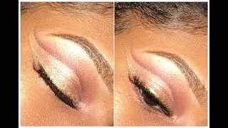 Rose Gold Cut Crease W/ Gold Winged Liner