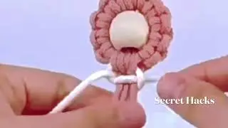 How to make Macrame flower-step by step tutorial #macrameflower #macramepattern #flowermaking