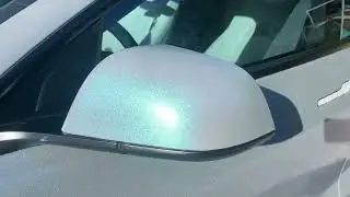 Color Shift Glitter Blue Silver Vinyl Wrap