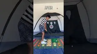 Junior Golf Swing Before & After 👍🏼👍🏼 #golflesson #juniorgolf