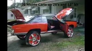 Universal Car Lifts - Red 70 Monte Carlo on 26's and 12