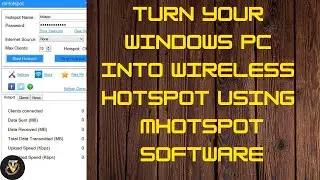 Turn Your Windows PC into 👉🏻 Wireless HOTSPOT🖥️ Using 👀MHotspot software