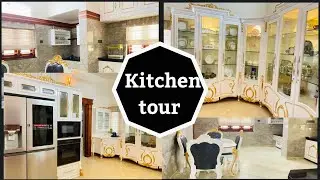 Kitchen tour Malayalam/Kerala contemporary kitchen/white theme kitchen