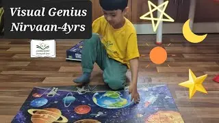 VISUAL GENIUS-Nirvaan-4yrs ||48pcs space floor puzzle #geniuskid #prodigy #puzzlechallenge