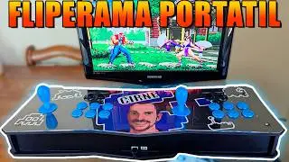 Fliperama portátil 2 players com sistema EmuELEC: só ligar e jogar arcade, SNES, NeoGeo, MAME, etc..