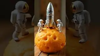 Mini Astronauts Launch from a Cheese Puff ||DIY Pretzel Rocket Adventure #shortsfeed #shorts #ai