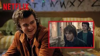The Stranger Things Cast React To Jonathan and Steve's First Fight | Netflix