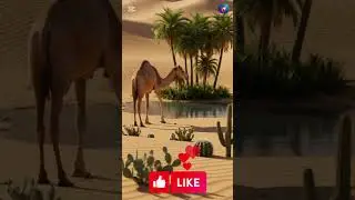 A Camel's Journey 🐪✨#aivideo #DesertJourney #Nature #Camel #Oasis #Hope #trndingvideo #vairalvideo