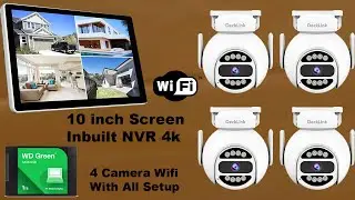 IP Cctv PTZ Camera With 10inch Inbuilt Wireless Screen NVR 4k Storage SSD SLOT