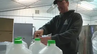 Duck Creek Vineyard & Winery making hand sanitizer