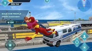 Flying Iron Spider Hero Adventure New - Android Gameplay