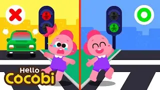 Crosswalk Safety Song | No No It's Dangerous! | Nursery Rhymes for Kids | Hello Cocobi