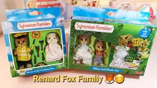 Renard Fox Family vintage sets / Ivory Dog Mother - Sylvanian Families/Calico Critters