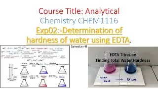 Determination of the totsl hardness of water by using EDTA Solution