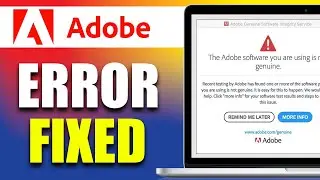 How To Solve Adobe Genuine Service Alert On MAC