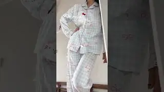 Bộ ngủ d&agrave;i tay hoạ tiết đ&aacute;ng y&ecirc;u #youtubeshopping #shorts