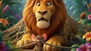 The Lion and the Mouse | Animated Moral Story 🐀🦁