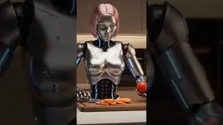 Humanoid Robot Cuts Vegetables Like a Master Chef! 🥕🤖 #FutureKitchen