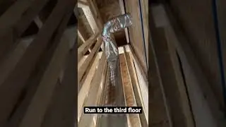 HVAC run to the third floor. #hvac #heating #ductwork