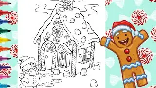 Gingerbread House Coloring Book Glitter Gingerbread House Coloring Page Color a Gingerbread House