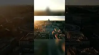 Epic Aerial Views: Vatican City & Stunning Sunset Architecture!