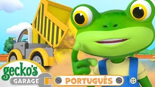 O Escorregador Maluco do Caminhão Basculante! 😄 | Garagem do Gecko | Desenhos Animados em Português