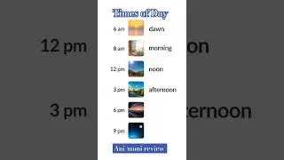 Times of Day in English #dawn #morning #noon #afternoon #evening #night #dayvocabulary #tesol #esl