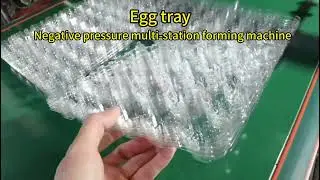 3 station forming machine to produce egg tray #thermoformingmachine ,#plasticforming,#vacuumforming