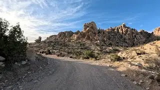 Driving a Dirt Road Mountain Pass through Southern Nevada in 4k Video