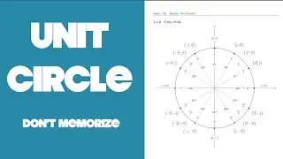 UNIT CIRCLE:  Explained without Memorizing