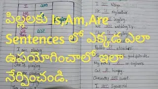 Is, Are, Am English Grammar for Kids of Class 1 || Is, Are, Am Usage with simple sentence for kids