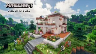 Minecraft Relaxing  Build  Creative | no talking : White Blossom Villa