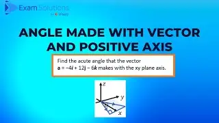 Angle between a 3d vector and the positive axis  | ExamSolutions