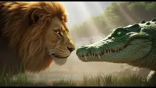 My First Animal Action Story: A Wild Adventure! | Lion vs Crocodile | AI Short Film by Wildtubeclass