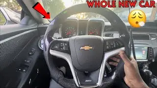 HOW TO INSTALL CARBON FIBER LED CUSTOM STEERING WHEEL| Camaro SS