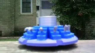 Animated Silver/Blue/Purple Slinkies On Stairs Zoetrope Fidget Spinner