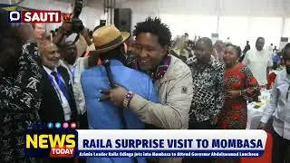 SURPRISE VISIT! RAILA ODINGA Jets into Mombasa to Attend Governor Abdulswamad ShariffNassir Luncheon